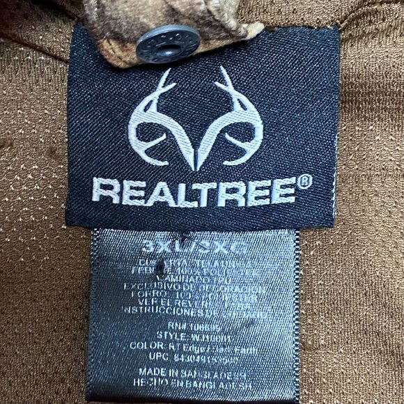 Men's Realtree Edge Camouflage Hooded Hunting Jacket 3xl Scent-Factor - Picture 4 of 12
